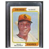 1974 TOPPS WILLIE MCCOVEY #250A SAN DIEGO PADRES