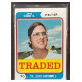 1974 TOPPS JOHN CURTIS #373T TRADED ST. LOUIS CARD