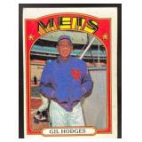 1972 TOPPS BASEBALL GIL HODGES #465 NEW YORK METS