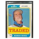 1974 TOPPS BASEBALL TOM MURPHY TRADED #496T MILWAU