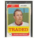 1974 TOPPS BASEBALL EDDIE WATT TRADED #534T PHILAD