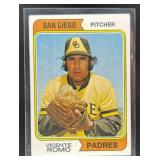 1974 TOPPS BASEBALL VICENTE ROMO #197A UER SAN DIE