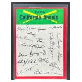 1974 TOPPS CALIFORNIA ANGELS TEAM CHECKLISTS #NNO