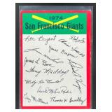 1974 TOPPS SAN FRANCISCO GIANTS TEAM CHECKLISTS #N