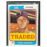 1974 TOPPS BASEBALL LARRY GURA TRADED #616T TEXAS