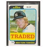 1974 TOPPS BASEBALL BILL SUDAKIS TRADED #63T NEW Y