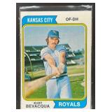 1974 TOPPS BASEBALL KURT BEVACQUA #454 KANSAS CITY