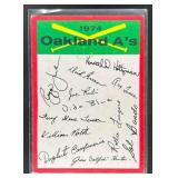 1974 TOPPS OAKLAND A'S #NNO TEAM CHECKLISTS ATHLET