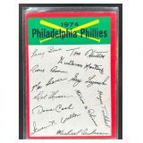 1974 TOPPS PHILADELPHIA PHILLIES #NNO TEAM CHECKLI