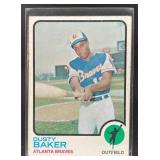 1973 TOPPS DUSTY BAKER #215 ATLANTA BRAVES