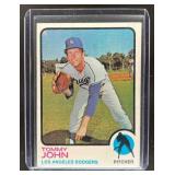 1973 TOPPS BASEBALL TOMMY JOHN #258 LOS ANGELES DO