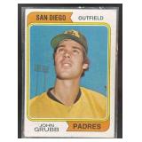 1974 TOPPS BASEBALL JOHN GRUBB #32A RC SAN DIEGO P