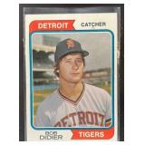 1974 TOPPS BASEBALL BOB DIDIER #482 DETROIT TIGERS