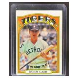 1972 TOPPS BASEBALL NORM CASH #150 DETROIT TIGERS