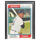 1974 TOPPS BASEBALL GATES BROWN #389 DETROIT TIGER
