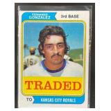 1974 TOPPS BASEBALL FERNANDO GONZALEZ TRADED #649T