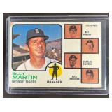 1973 TOPPS TIGERS FIELD LEADERS BILLY MARTIN ART F