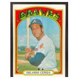 1972 TOPPS BASEBALL ORLANDO CEPEDA #195 ATLANTA BR