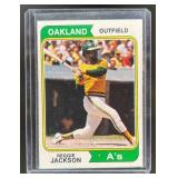 1974 TOPPS BASEBALL REGGIE JACKSON #130 OAKLAND AT