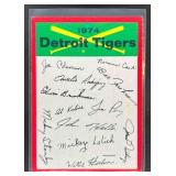 1974 TOPPS DETROIT TIGERS TEAM CHECKLISTS #NNO