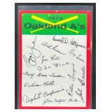 1974 TOPPS OAKLAND A'S TEAM CHECKLISTS #NNO
