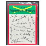 1974 TOPPS MONTREAL EXPOS TEAM CHECKLISTS #NNO