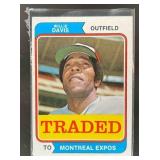 1974 TOPPS WILLIE DAVIS #165T TRADED MONTREAL EXPO