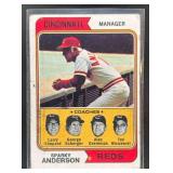 1974 REDS FIELD LEADERS SPARKY ANDERSON LARRY SHEP