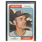 1974 TOPPS BASEBALL JIM PERRY #316 DETROIT TIGERS