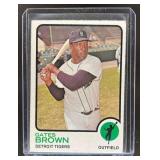 1973 TOPPS BASEBALL GATES BROWN #508B DETROIT TIGE