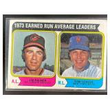 1974 Topps Baseball 1973 Earned Run Average Leader