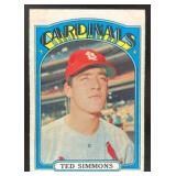 1972 TOPPS TED SIMMONS #154 ST. LOUIS CARDINALS