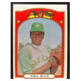 1972 TOPPS BASEBALL VIDA BLUE #169 OAKLAND ATHLETI