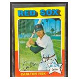 1975 TOPPS LARGE BASEBALL CARLTON FISK #80 ALL-STA