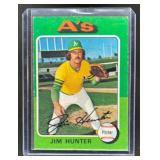 1975 TOPPS LARGE BASEBALL JIM HUNTER #230 OAKLAND