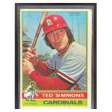 1976 TOPPS BASEBALL TED SIMMONS #290 ST. LOUIS CAR