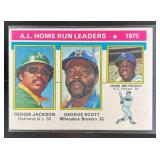 1976 Topps 1975 AL Home Run Leaders (Reggie Jackso