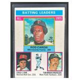 1976 TOPPS 1975 AL BATTING LEADERS ROD CAREW FRED