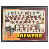 1975 TOPPS LARGE MILWAUKEE BREWERS / DEL CRANDALL