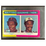 1975 Topps Mini 1974 Batting Leaders (Rod Carew /