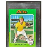 1975 TOPPS MINI JIM HUNTER #230 OAKLAND ATHLETICS