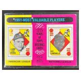 1975 TOPPS LARGE 1951 MVPS (YOGI BERRA / ROY CAMPA