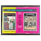 1975 TOPPS LARGE Baseball 1971 MVPs (Vida Blue / J