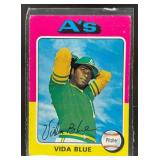 1975 TOPPS LARGE BASEBALL VIDA BLUE #510 OAKLAND A