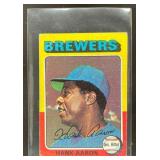 1975 TOPPS LARGE MINI HANK AARON #660 MILWAUKEE BR