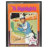 1975 TOPPS LARGE BASEBALL HANK AARON #1 MILWAUKEE