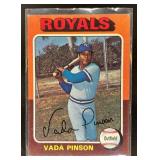 1975 TOPPS LARGE BASEBALL VADA PINSON #295 KANSAS