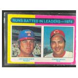 1975 TOPPS LARGE 1974 RBI Leaders (Jeff Burroughs