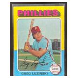 1975 TOPPS LARGE BASEBALL GREG LUZINSKI #630 PHILA