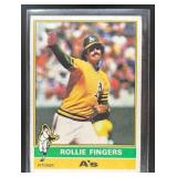1976 TOPPS BASEBALL ROLLIE FINGERS #405 OAKLAND AT